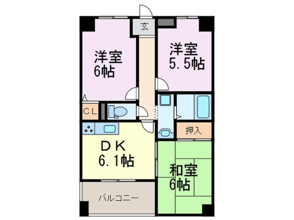 Ｓメゾン魚住の物件間取画像